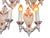 1920s Wall Sconces Ivory Cream White and Red With Gold Colored Highlights Two Light Candle Sconces Restored - Set of 4 For Sale In Los Angeles - Image 6 of 13