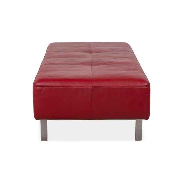 Animal Skin Dono 6100 Leather Stool in Red by Rolf Benz For Sale - Image 7 of 8