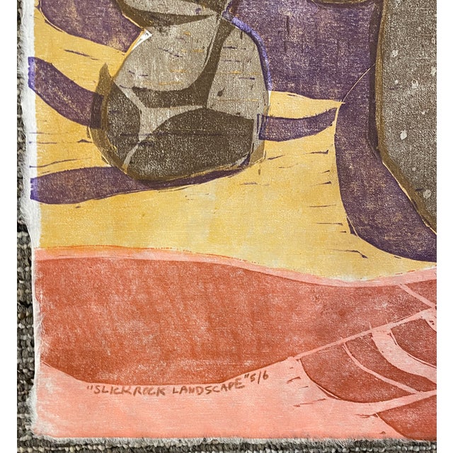 "Slickrock [Slick Rock] Landscape" by Knoxville artist Dr. Stephen Krauss. Krauss was a world traveler, getting...