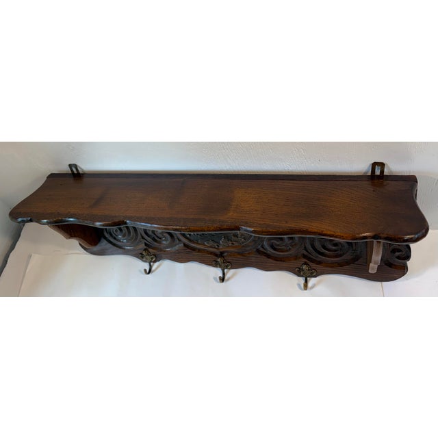 Vintage Three Hook Wooden Pot Coat Rack For Sale In Dallas - Image 6 of 8