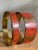 1980s Coral + Brass Bracelet Bangles, a Pair For Sale - Image 5 of 10