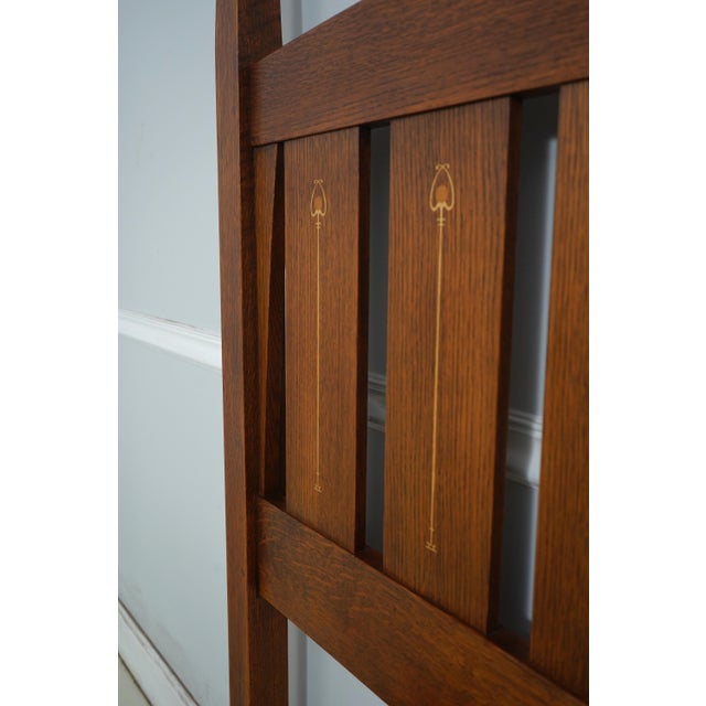 Stickley Harvey Ellis Queen Size Mission Oak Bed For Sale - Image 10 of 17
