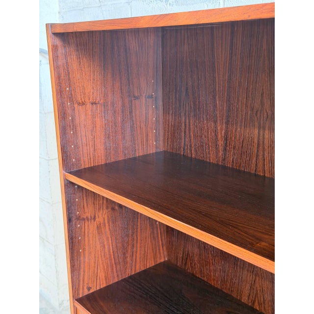 Rosewood Bookcase With Two Shelves and Drop Front Door Denmark 1960s For Sale - Image 10 of 10