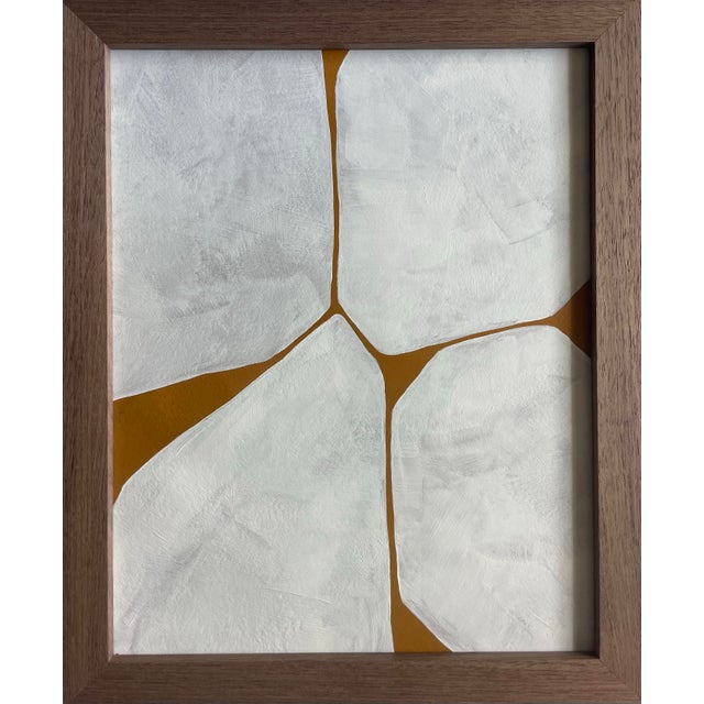 2026 Contemporary Set of Nine Abstract Paintings in Sienna on Cotton Paper by Artist r.k. Red For Sale - Image 9 of 13