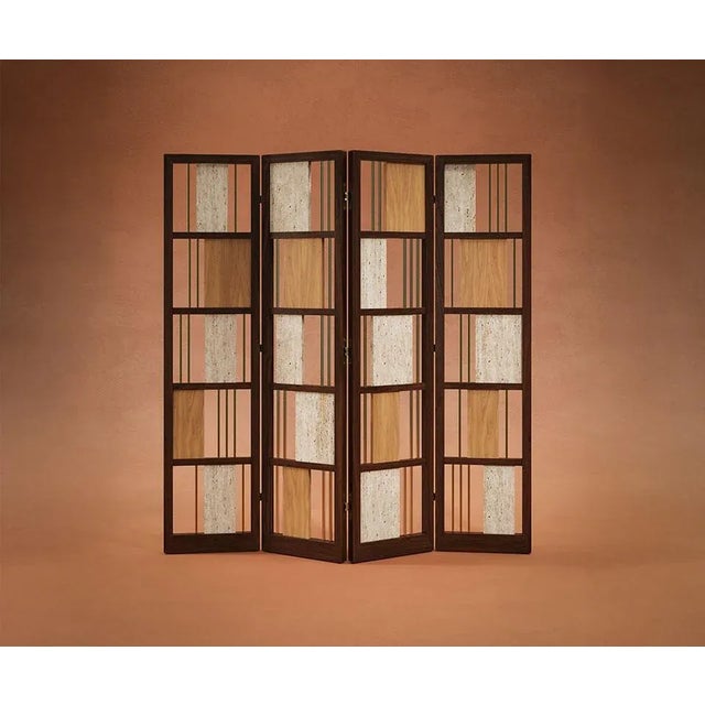 Wood Wordsworth Folding Screen from Wood Tailors Club For Sale - Image 7 of 9
