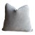 Stone Washed Linen Pillow in Whale Gray With Down Insert For Sale