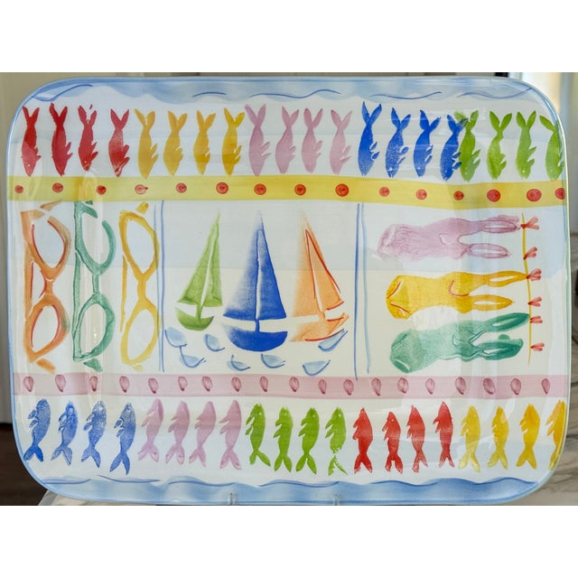 1990s Antica Fornace Ceramiche Da Tavola Platter Made in Italy For Sale - Image 4 of 7