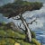 This artwork titled " Coastal Scene with Cypress" c.1950 is an oil painting on canvas by noted California artist Clifford...