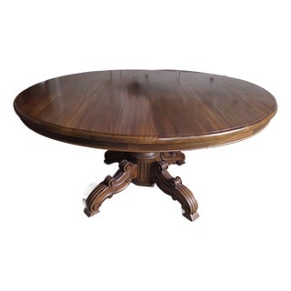 Antique French Napoleon III Pedestal Table For Sale