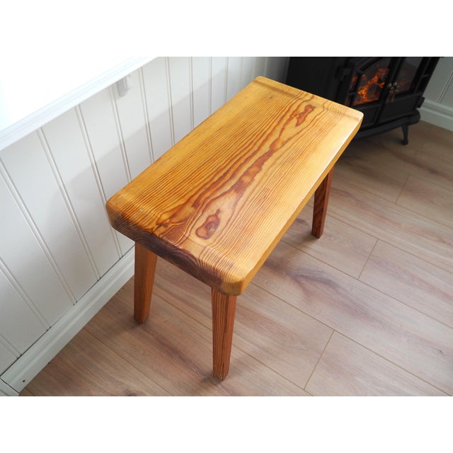 Vintage Scandinavian Pine Stool, 1970s For Sale - Image 6 of 12