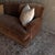 Textile Modern English Sofa in Chestnut Brown in Faux Velvet Mohair With Down Cushion For Sale - Image 7 of 8