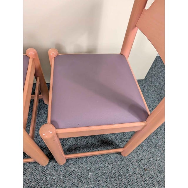 Mauve Vintage Pair of Pink & Purple Padova Dining Chairs by Hank Lowenstein For Sale - Image 8 of 10