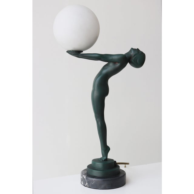 Art Deco Lueur Lumineuse Lamp by Max Le Verrier, France, 1930 For Sale - Image 10 of 10