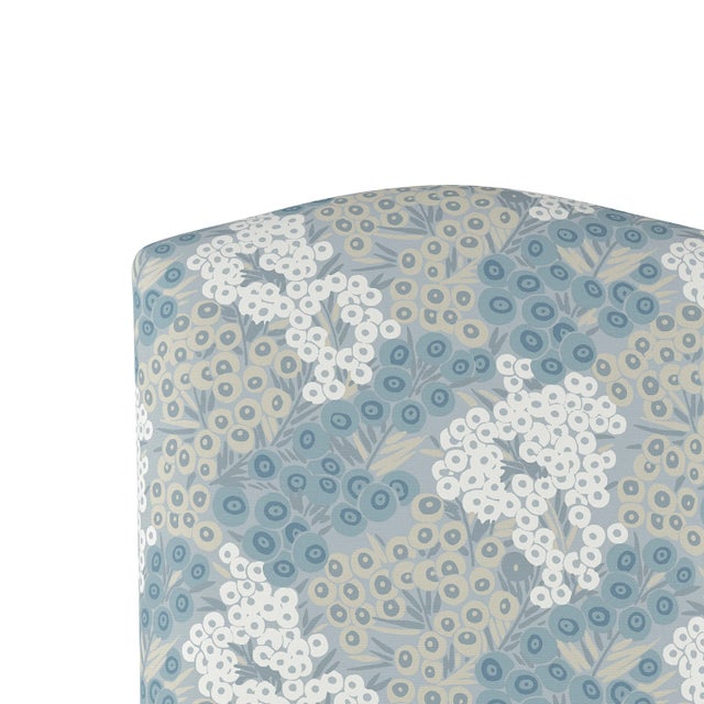 Not Yet Made - Made To Order Cami Counter Stool in Blue Loiret For Sale - Image 5 of 7