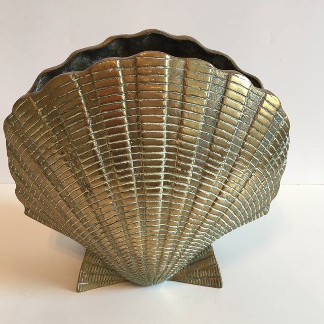 Vintage Brass Shell Vase Chairish