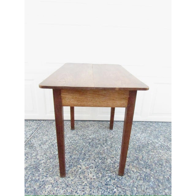 Late 19th Century Antique English Elmwood Side Table For Sale - Image 5 of 16