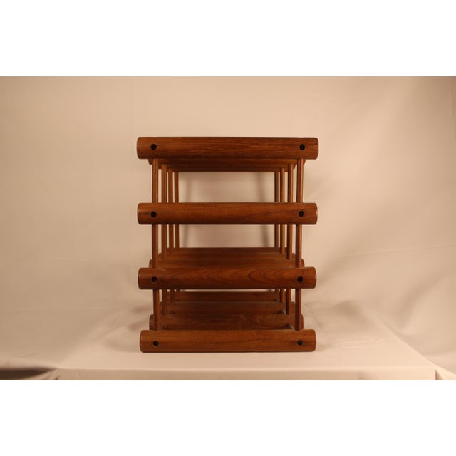 Richard Nissen 1960's Teakwood Bottle Rack by Nissen For Sale - Image 4 of 4