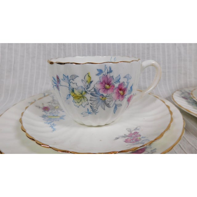 1950s 1950s Luncheon Sets With Tea Cups- 12 Pieces For Sale - Image 5 of 8