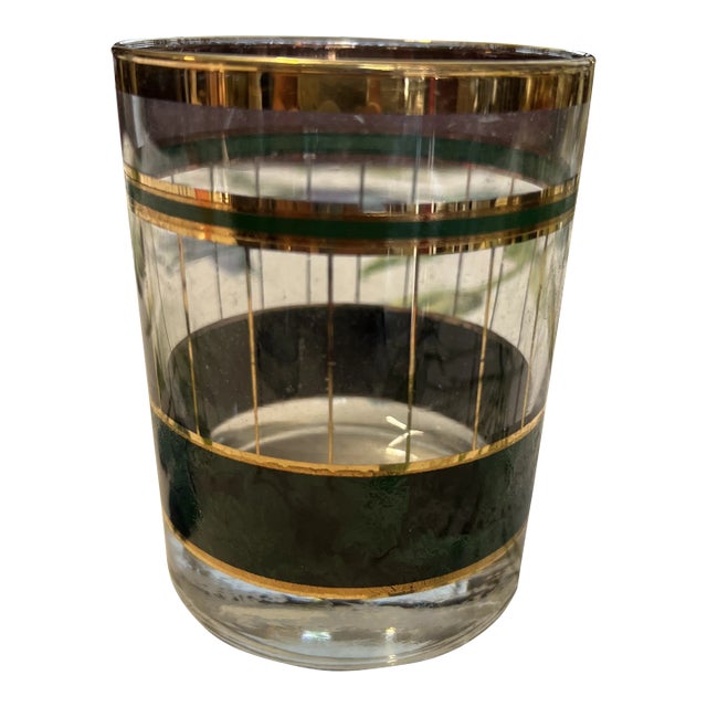 1970s Malachite Inspired Cocktail Glass For Sale