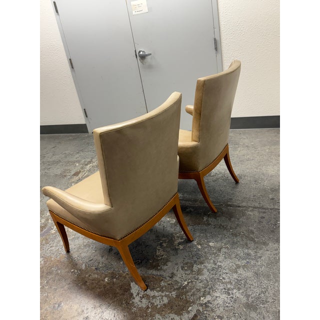 Rose Tarlow Swedish Library Leather Armchairs, Pair For Sale In San Francisco - Image 6 of 12