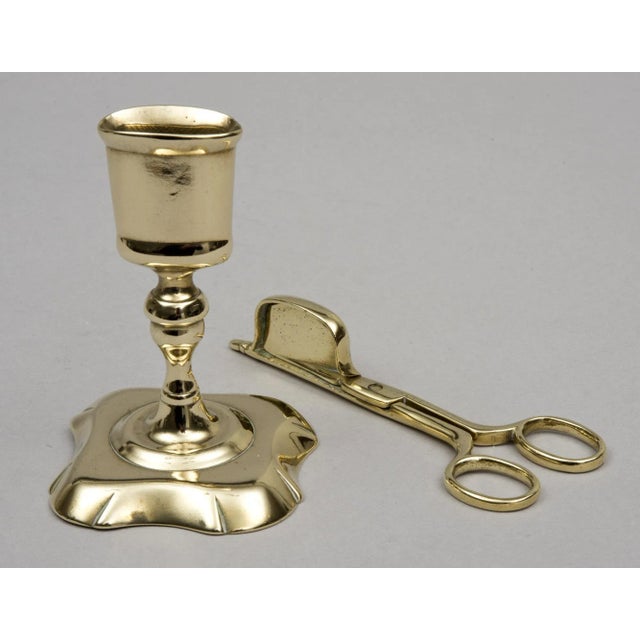 Antique Queen Anne Period Brass Candle Snuffer For Sale - Image 4 of 6