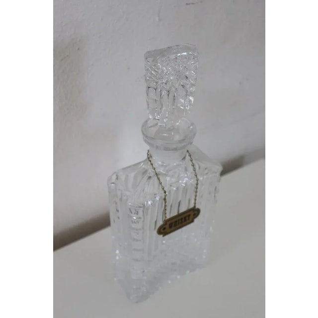 1980s Italian Glass Whiskey Bottle, 1980s For Sale - Image 5 of 6