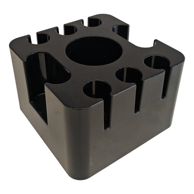 Space Age Bacco Bar Table in Black Plastic by Sergio Mazza for Artemide, 1960s For Sale