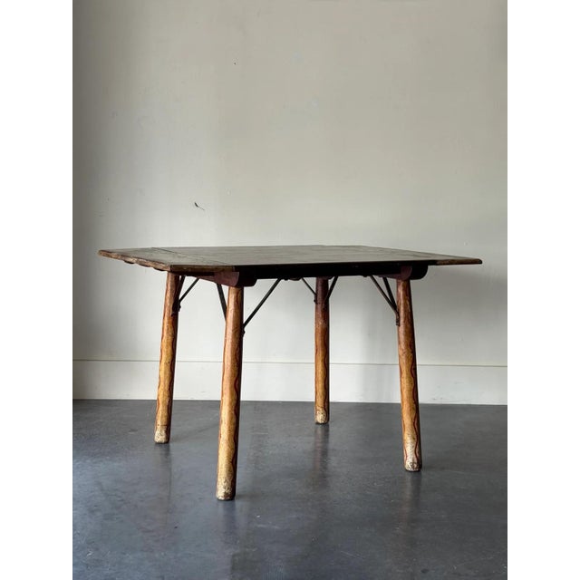 Antique Scandinavian Painted Folk Art Dining Set For Sale - Image 11 of 12