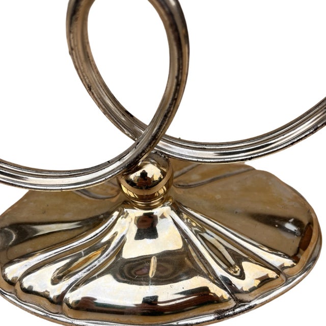 Three-Armed, Plated Candlestick, Germany, 1940s. For Sale - Image 12 of 12