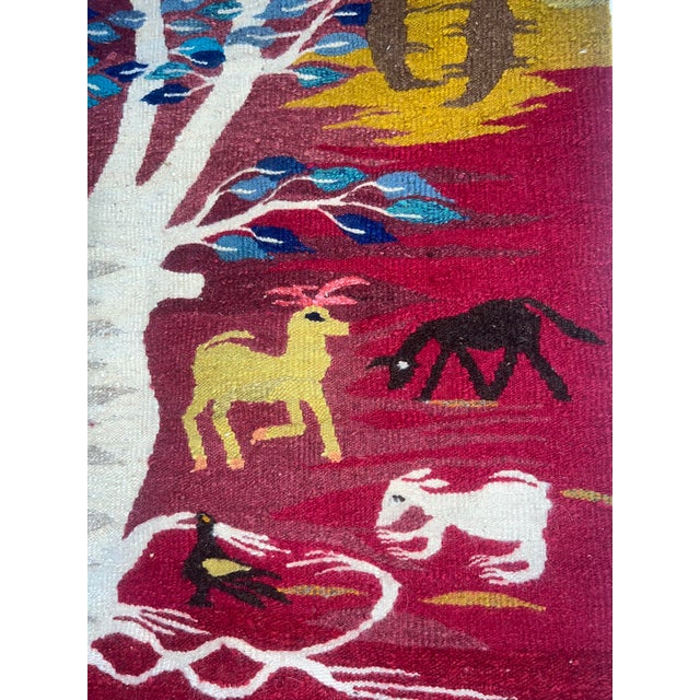 White Tree of Life Tapestry Egyptian White "Tree of Life" Tapestry, Influenced by the Ramses Wissa Wassef Workshop. •...