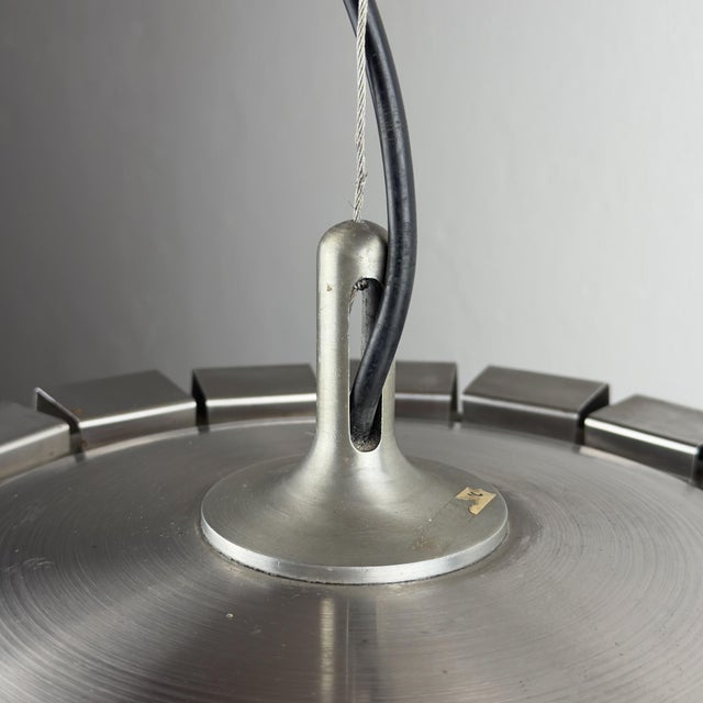 Vintage Metal Pendant Lamp attributed Elio Martinelli for Martinelli Luce, Italy, 1960s For Sale - Image 13 of 18