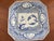 Blue Antique Japanese Ko-Imari Blue and White Octagonal Plate With Landscape For Sale - Image 8 of 18