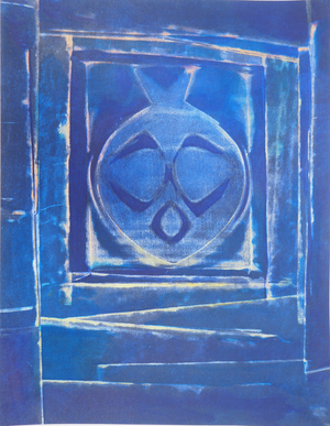 Max Ernst, Composition au vase bleu, Lithograph