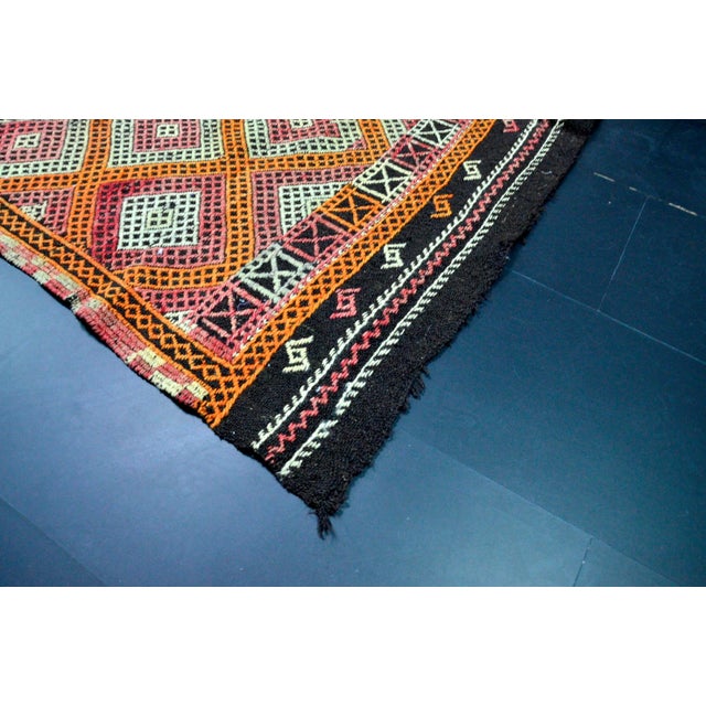 Red 1960s Tribal Turkish Kilim Rug For Sale - Image 8 of 11