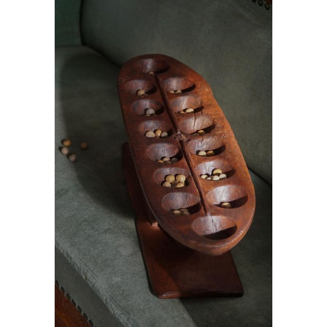 Mid-Century African Hand-Carved Wooden Mancala Game Board, 1950s For Sale - Image 3 of 18