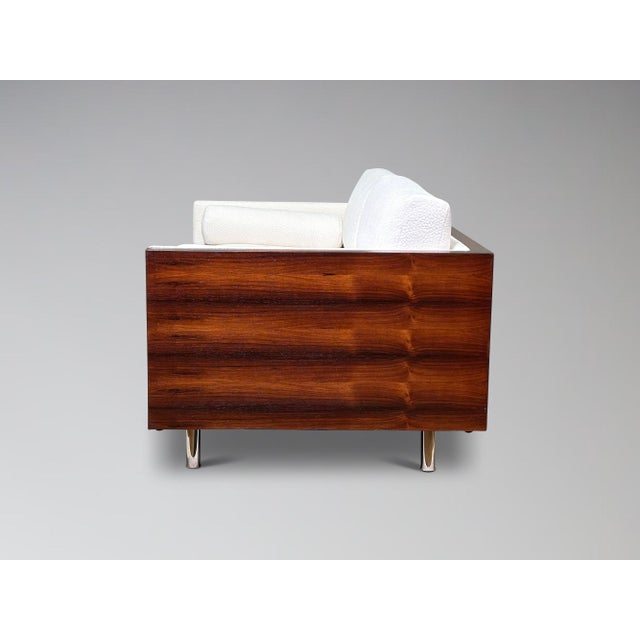 1970s Restored Vintage Rosewood Case Sofa Loveseat Attr. Milo Baughman For Sale - Image 5 of 12
