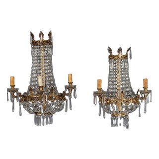 Wall Lamps in Gilded Bronze, Set of 2 For Sale