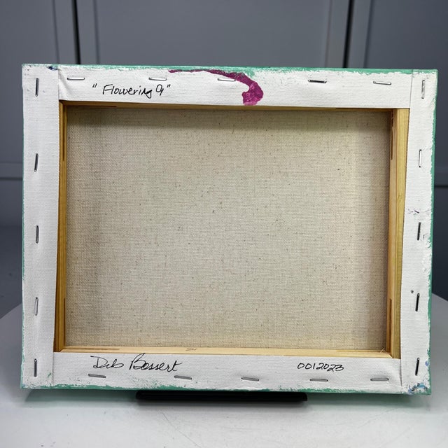 Paint Flowering 9 Stretched Canvas Original Acrylic 8" X 10" Painting Floral Wall Art For Sale - Image 7 of 7