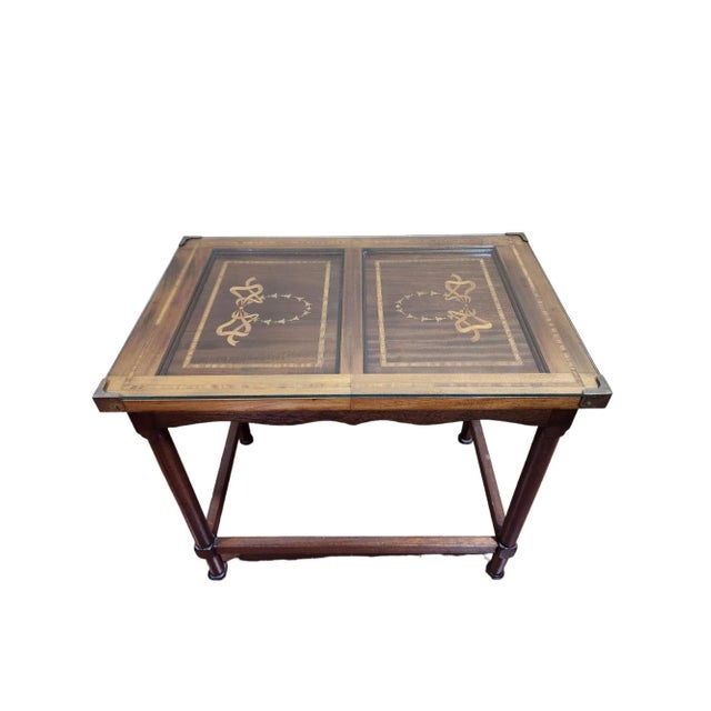 1920s Edwardian Inlaid Mahogany Accent Table For Sale In Atlanta - Image 6 of 6