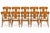 Set of 10 Teak Klismos patio chairs. The chairs are made of solid Peruvian Teak. Finished and ready to enjoy. Set is well...