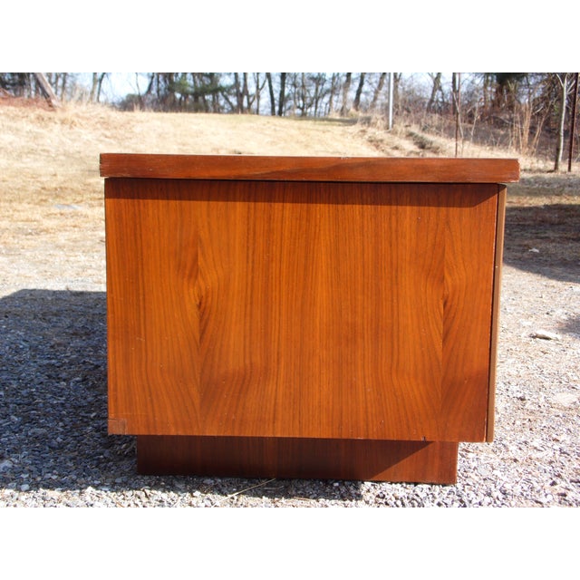 Vintage Mid Century Modern Low Profile Walnut Lane Princess Cedar Chest