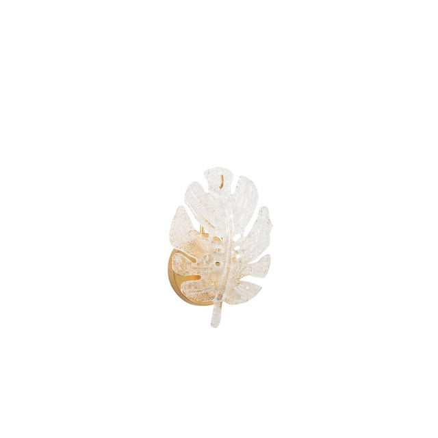 Transitional Chelsea House Glass Leaf Sconce For Sale - Image 3 of 3