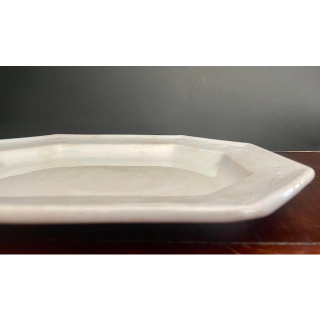 Antique White Antique T&r Boote Ironstone Platter – Large Octagonal English Farmhouse Decor – 1800s For Sale - Image 8 of 10