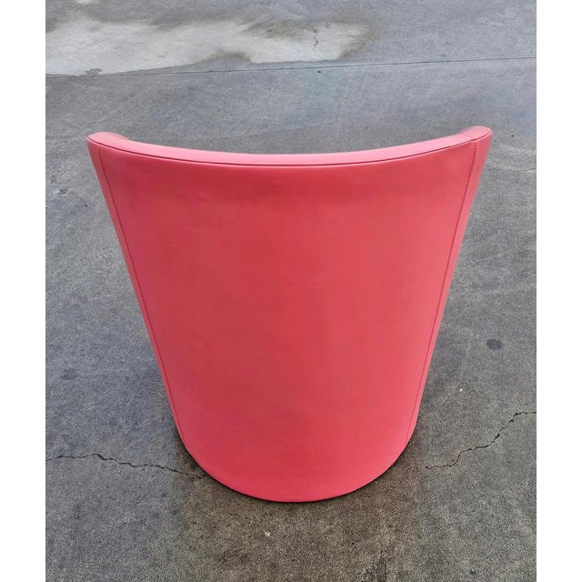 Intervista Club Chair in Pink Leather from Poltrona Frau, Italy, 1989 For Sale - Image 12 of 14