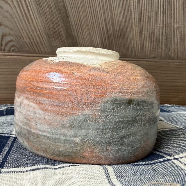 Japanese Raku-Ware Matcha Chawan Tea Bowl, 1970s For Sale - Image 6 of 10