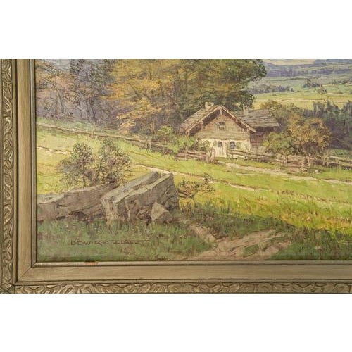 Alpine Scenes, Oil on Canvas, Framed For Sale - Image 13 of 17