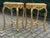 Wood 1980 French Artisan Louis XVI Gold Beech Pink Marble Tables-Pair For Sale - Image 7 of 18