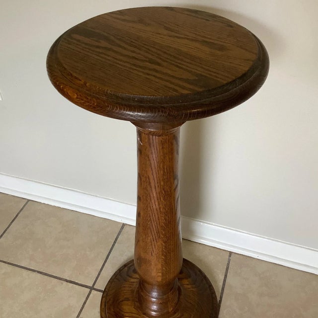 Vintage and stylish, Simplicity and form make this the perfect platform for any art piece. Solid oak for stability, large...