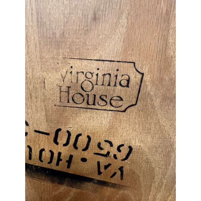 American 1970s Virginia House Oak Dining Set of 7 For Sale - Image 3 of 7