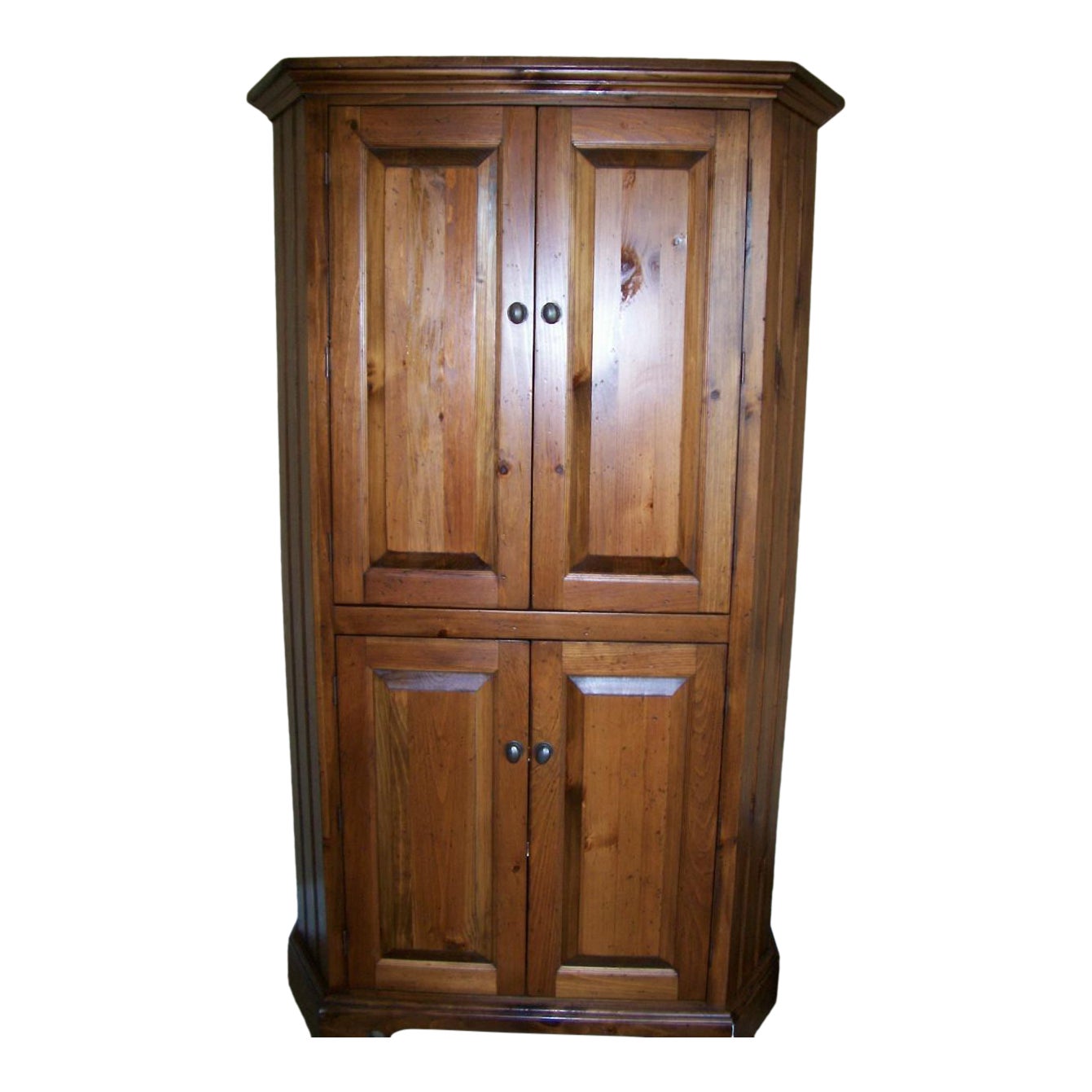 Rustic Eddy West Wooden Corner Entertainment Chairish